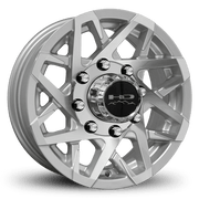 ST235/80R16 10 - Ply Trailer Tire on 16" 8 - 6.5 Gloss Silver Machined Face Canyon Wheel - Tires Fast