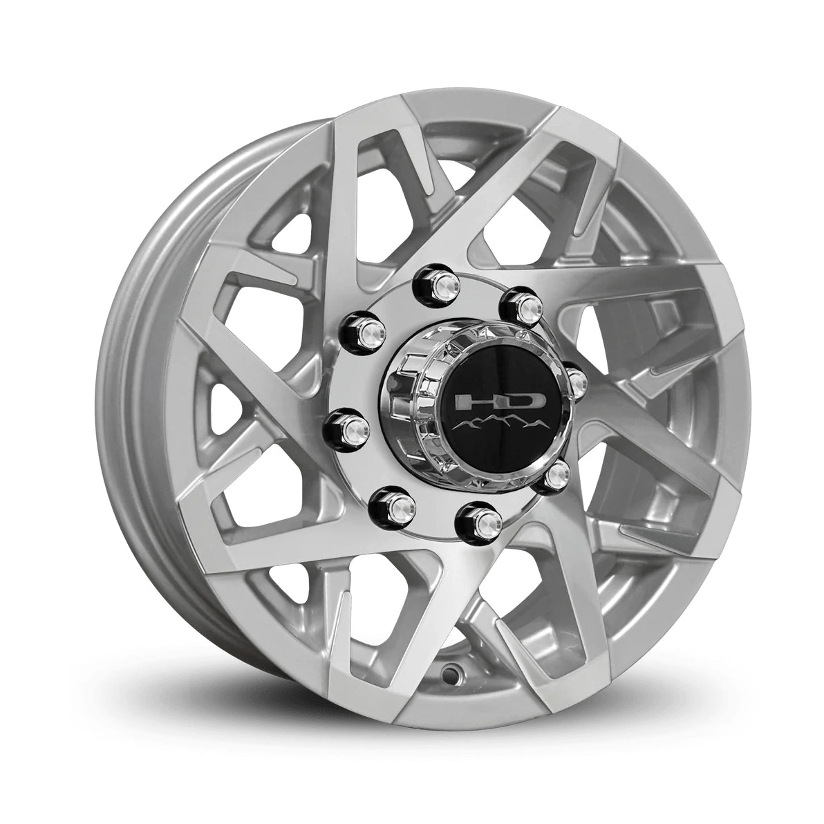 ST235/80R16 10 - Ply Trailer Tire on 16" 8 - 6.5 Gloss Silver Machined Face Canyon Wheel - Tires Fast
