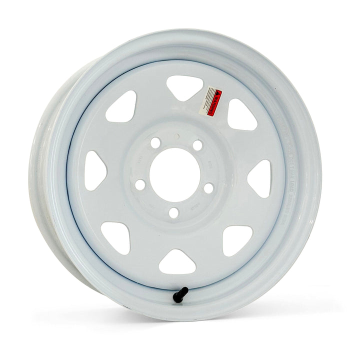 Tires Fast 13" Trailer Wheel 13x4.5 5-4.5 White Spoke Trailer Wheel