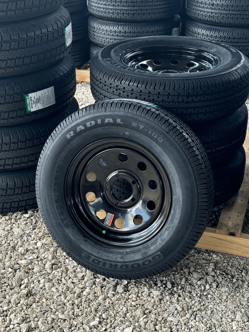 Tires Fast 15" Trailer Assembly 205/75R15 6-Ply Trailer Tire on 15" 5-4.5 Black Modular Wheel