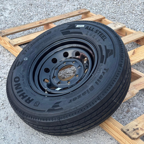Tires Fast 16" Trailer Assembly 235/80R16 14-Ply Trailer Tire on 16" 8-6.5 Black Modular Wheel HD