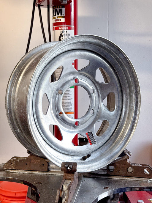 Tires Fast 16" Trailer Wheel 16x6 6-5.5 Galvanized Spoke Trailer Wheel