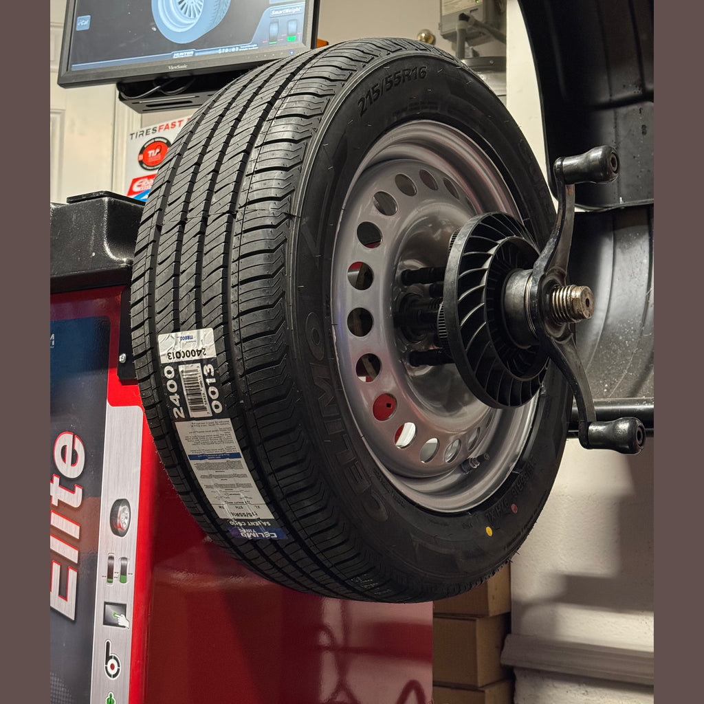 Tires Fast Dodge ProMaster Assembly 2015-2022 Dodge ProMaster City 215/55R16 Tire on 16" 5x98 Silver Steel Wheel